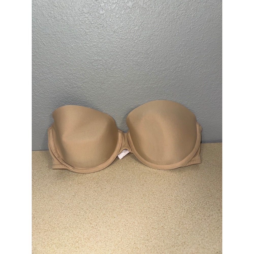 Victoria's Secret Strapless Underwire Padded Bra Nude Beige 36C